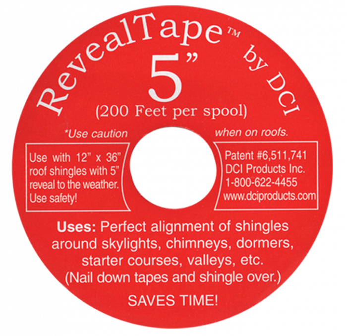 RevealTape for 5 inch shingle reveal