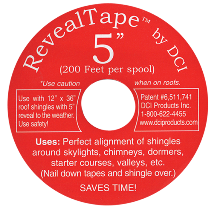 RevealTape for 5 inch shingle reveal