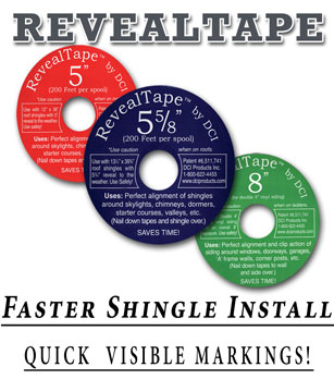 RevealTape for shingle layout