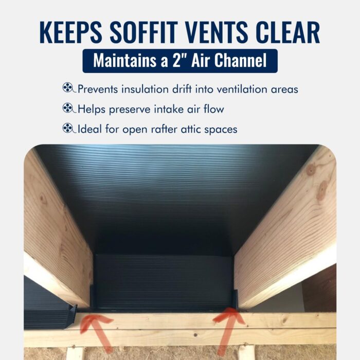 SmartBaffle 16 - insulation baffle for 14-½” wide rafter bays between rafters 16” On-Center. - Image 3