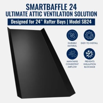 SmartBaffle 24 for rafter with a 22 1/2" rafter gap